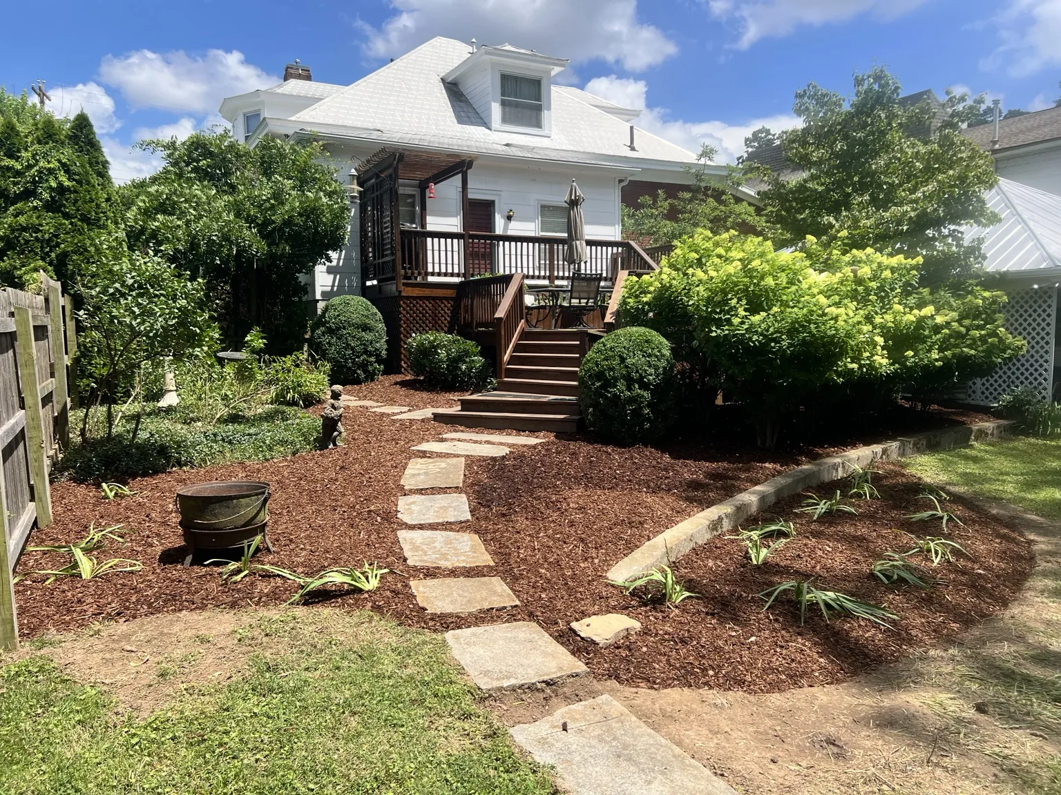 Backyard after Terrain Scapes landscape cleanup and restoration