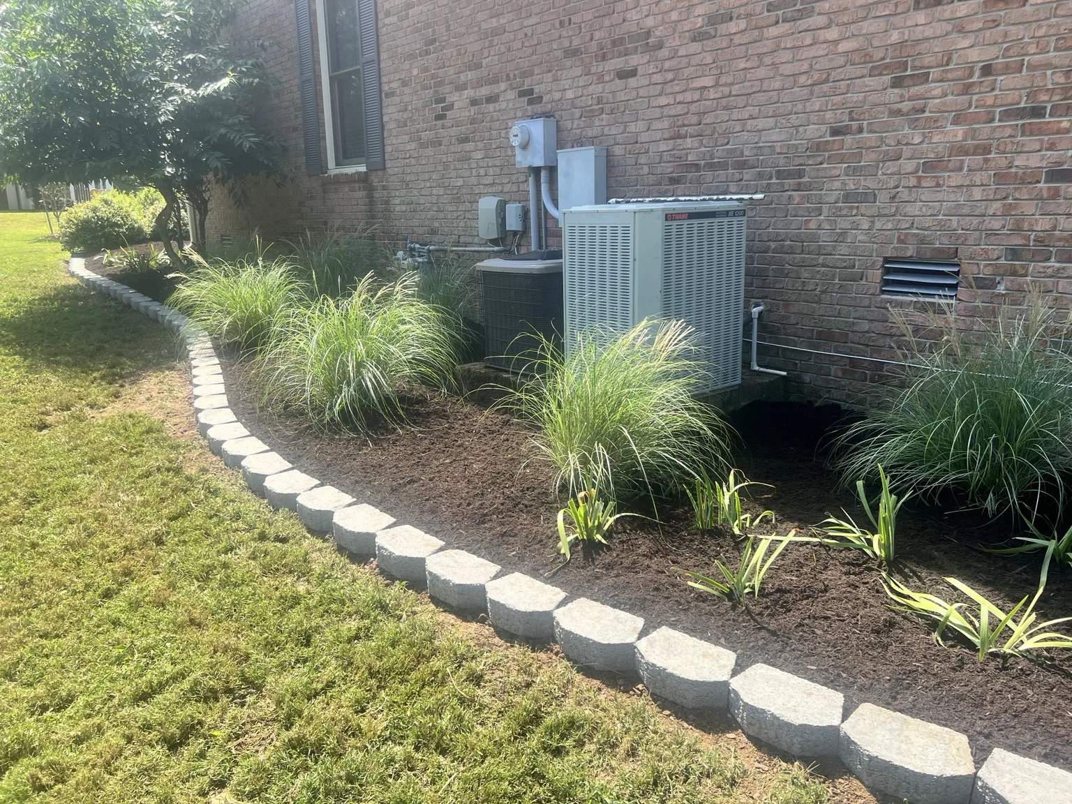 Detailed landscaping around a home